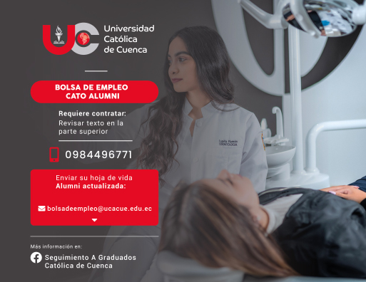 Importante Clínica Odontológica de la ciudad de Cuenca, requiere contratar profesional Odontóloga General