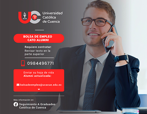 Importante Empresa de Telecomunicaciones, requiere contratar para la ciudad de Cuenca, profesional en áreas Administrativas, Telecomunicaciones, Marketing
