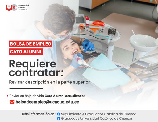 Nuevo Consultorio Dental, requiere contratar para la ciudad de Cuenca, profesional Odontólogo General
