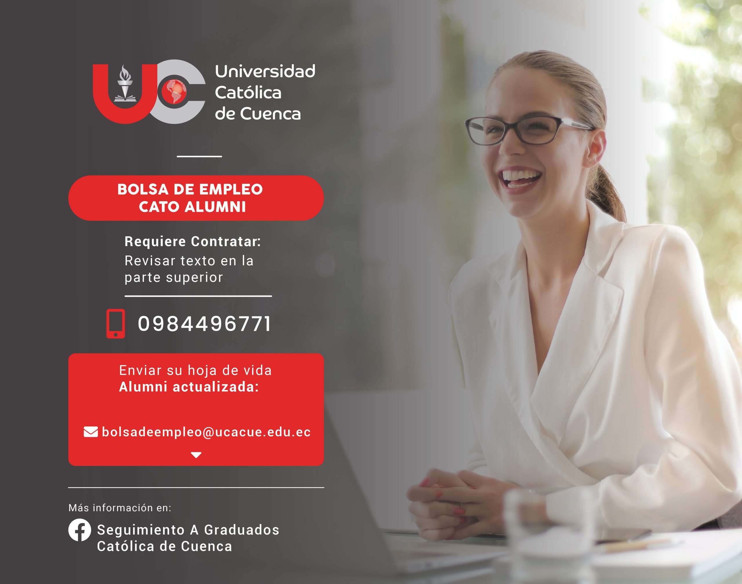 Importante Institución Pública, requiere contratar para la ciudad de PAUTE, profesional Psicólogo Clínico, Graduado/a en la Universidad Católica de Cuenca.