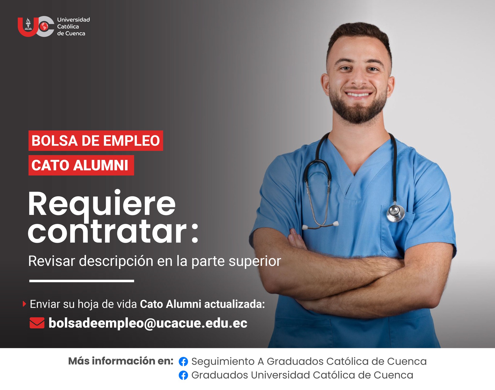 Importante Institución de Educación Superior, requiere contratar para la ciudad de Azogues, profesional Licenciado en Enfermería, Graduado/a en la Universidad Católica de Cuenca, para el cargo de Tutor de Prácticas en relación con la asignatura. (SERVICIOS PROFESIONALES)
