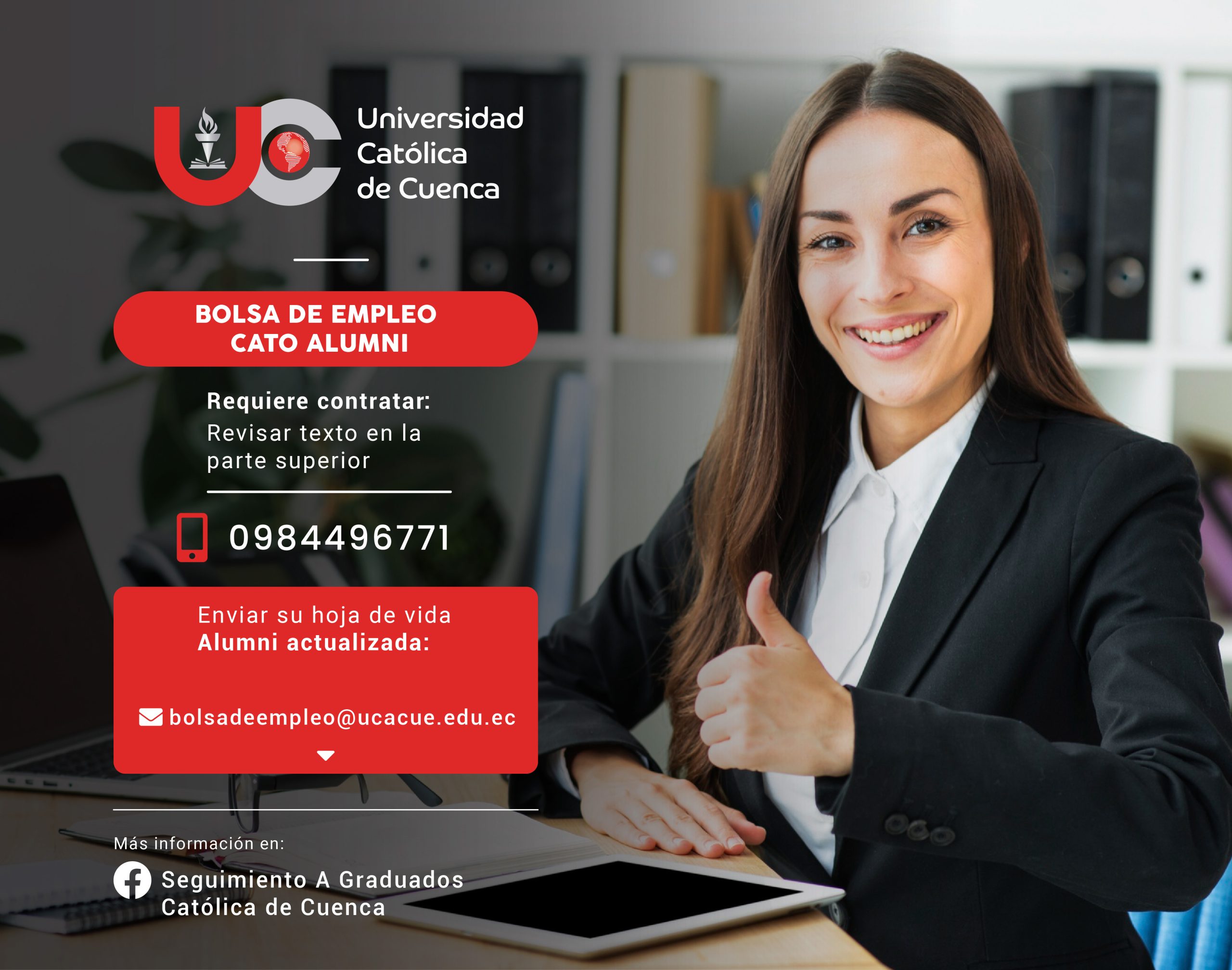 Importante Empresa comercializadora de Equipos e insumos odontológicos, requiere contratar para la ciudad de Cuenca, profesional en Odontología, Ingeniería Comercial, Administración de Empresas, Marketing o Salud, Graduado/a en la Universidad Católica de Cuenca, para el cargo de ASESOR COMERCIAL – LÍNEA ODONTOLOGÍA.